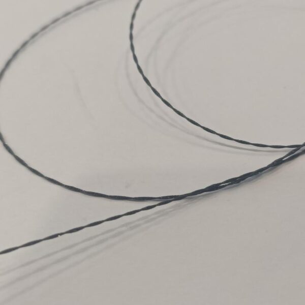 Close-up of braided nitinol rope cable